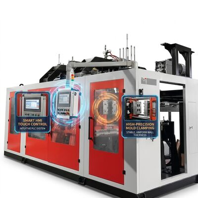 Juice Beverage 500ml PE Extrusion Blow Molding Machine 80FDE-4S
