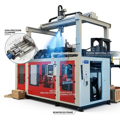 500ml Water Bottle PE Extrusion Blow Molding Machine 80FDE-4S